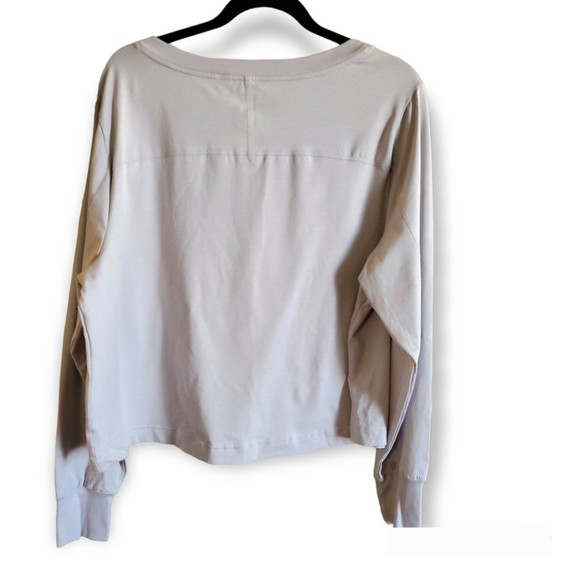 All in motion Large cropped thumbhole quick dry grey long sleeve top - Picture 4 of 11